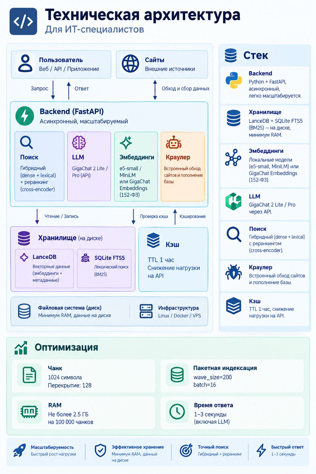 Схема архитектуры RAG-бота